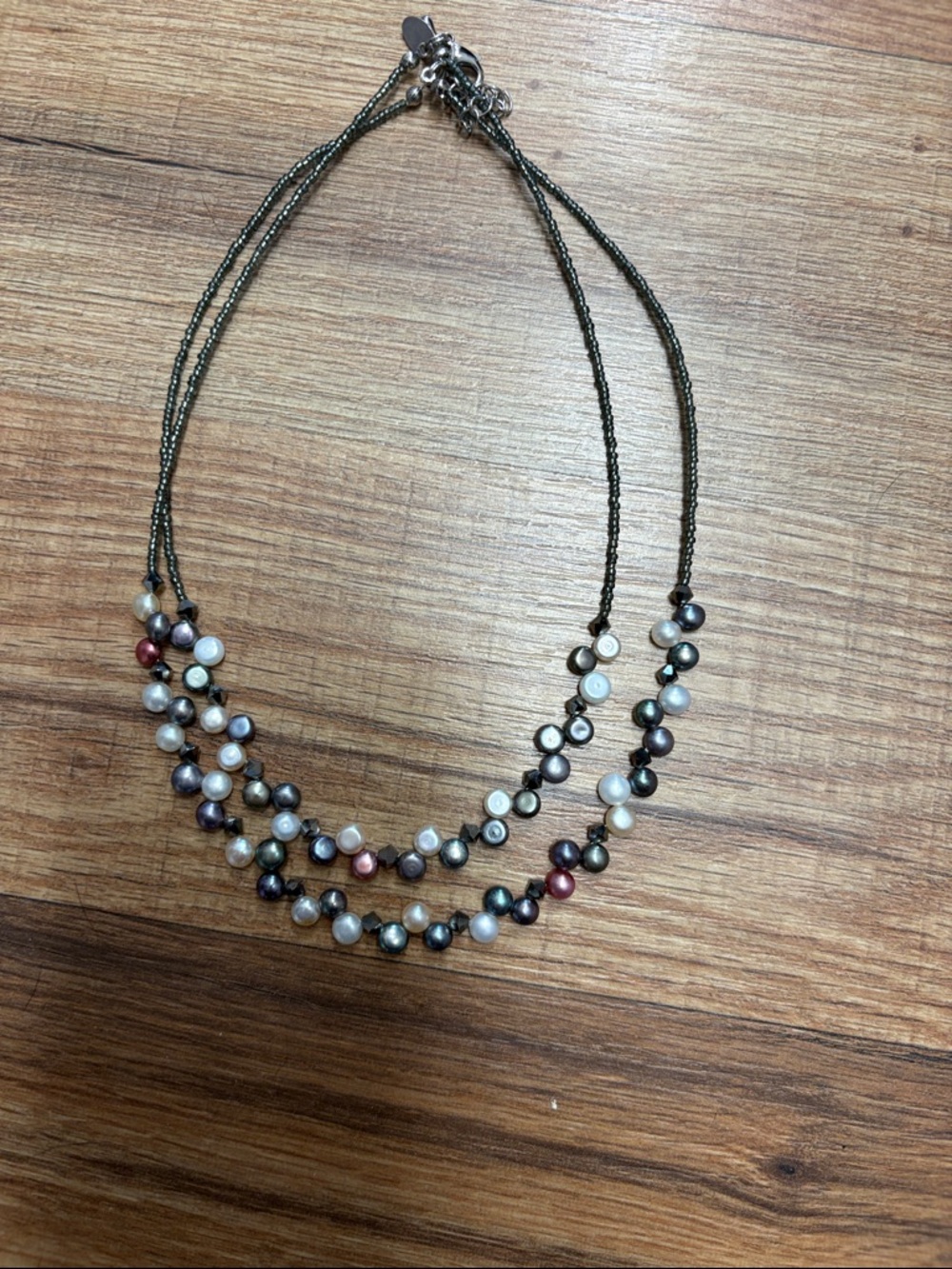 Multicolor Pearl Three-Strand Necklace - Women Jewelry